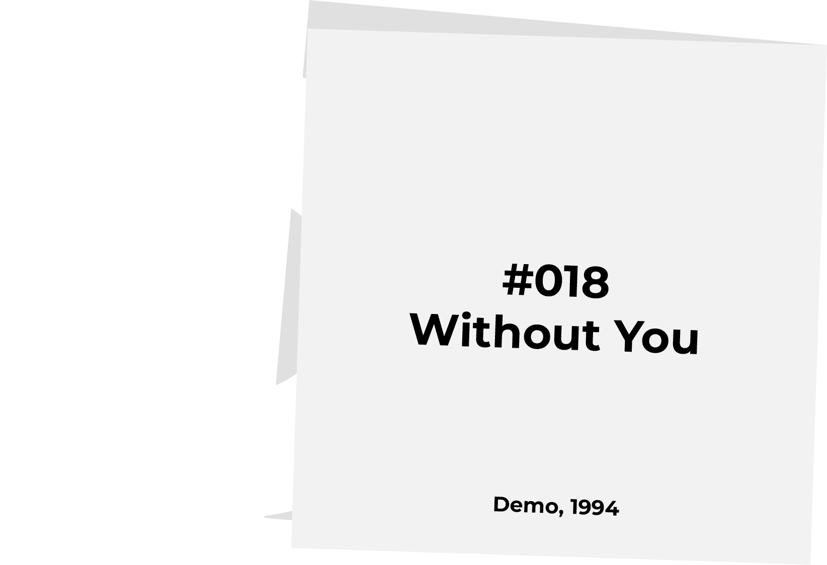 Capa do registro #018 Without You
